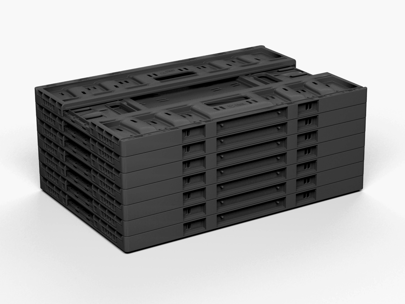 Bac en plastique ajouré alimentaire sur la base de 600x400 mm_5