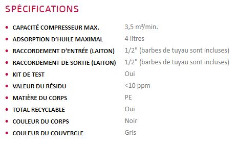 Sepremium 3.5 - Séparateurs huile/eau - Jorc Industrial - Capacité maximale du compresseur : 3,5 m3/min - Compact et polyvalent_5