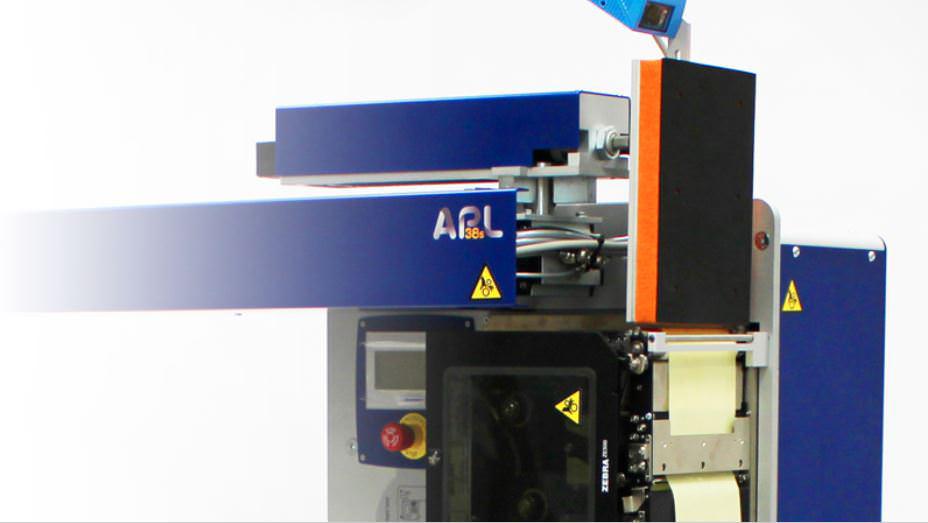 Étiqueteuse automatique industrielle pour une impression et dépose d'étiquettes auto-adhésives pour palettes - APL 8000 Séries_5