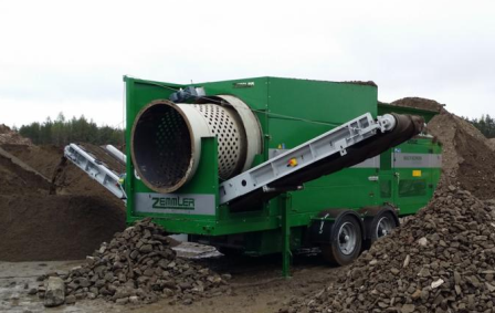 Cribleur trommel Zemmler MS 3200 pour paysagistes et municipalités