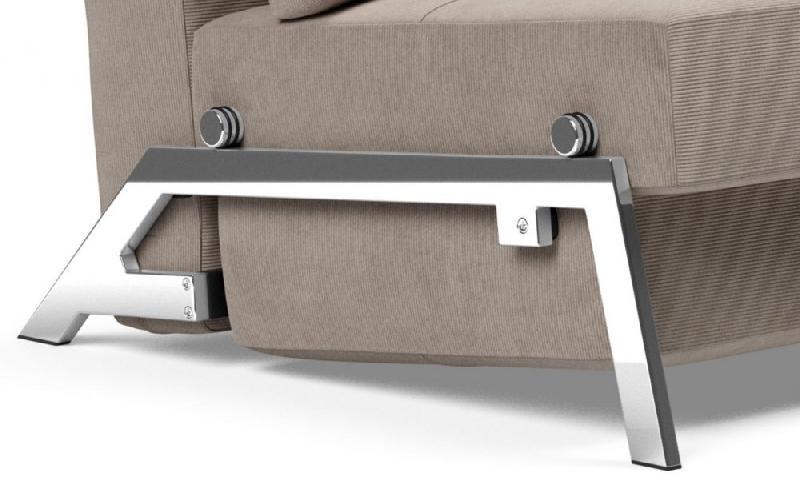 Canapé convertible design Cubed 02 Chrome - Innovation Living - 160x200 cm - Tissu Cordufine beige_5