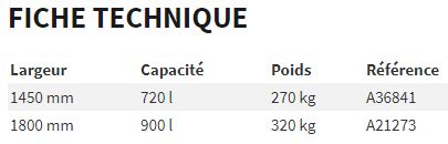 Godet à basculement xl - avant tecno - capacité : 720 à 900 l_5