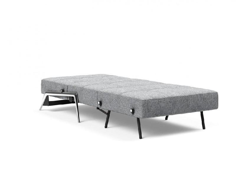 Fauteuil design convertible Innovation Living Cubed 02 - Alu - Tissu Twist Granite - 200x90cm_5
