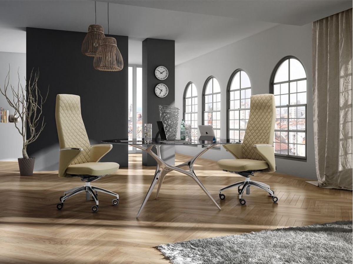 Fauteuil de direction haut de gamme ZEUS - design moderne, finitions cuir, tissu ignifugé et similicuir, garantie 5 ans_5
