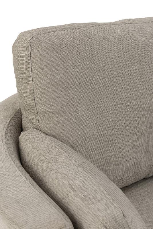 Fauteuil pivotant Kodina gris - confort et élégance avec revêtement en tissu soyeux et piétement pivotant_5