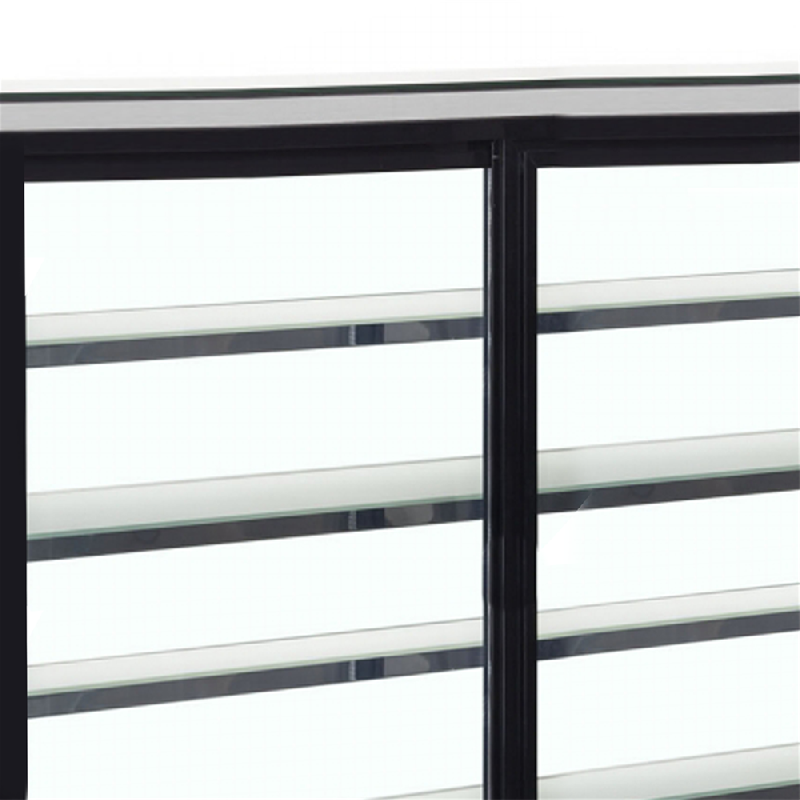 Comptoir réfrigéré LPD1500F/BLACK - haut de gamme avec vitre double vitrage et froid ventilé_5