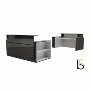 Banque d'accueil d'Ofitres, lumineuse avec étagère - 197, Droite, Non_5