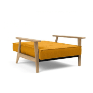 Fauteuil design convertible Innovation Living Splitback Frej Elegance Burned Curry - Lit 90x115 cm - Accoudoirs chêne clair_5