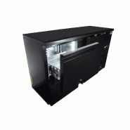 Arrière bar réfrigérée noir 1 porte et 2 tiroirs l1462mm 7450.0316 COMBISTEEL_5