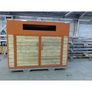 Système de collecte de déchets en bois avec panneau PEFC durable