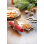 Set de 4 ronds de serviette en forme de sapin de Noël - contreplaqué de bambou - couleur naturelle_5