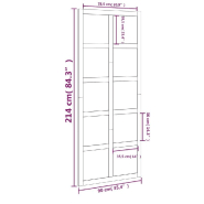 Vidaxl porte de grange blanc 90x1,8x214 cm bois massif de pin 824634_5