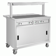 Buffet central mobile avec plaque chauffante 3 x GN 1/1 - Buffalo - JB186_5