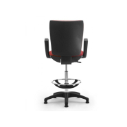 Siège haut tapissé surélevé SPRINT - pour poste de travail en hauteur avec repose-pieds réglable et revêtement antibactérien_5