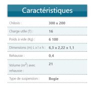 Remorque B160BV Delaplace adaptée pour une charge de 16 tonnes