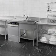 Plonge Inox 1 bac avec passage lave-vaisselle - P 700 - GGM - 1400 mm bac à droite_5