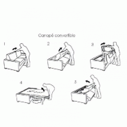 Canapé convertible express IMOLA - Matelas 18 cm - Sommier à lattes Renatonisi - 140x197 cm - Marron_5