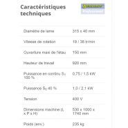 Cs 315 h - tronçonneuse à fraise-scie - pwa handelsges - diamètre de lame cs 315 h_5