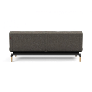 Canapé-lit Innovation Living Splitback Styletto - Convertible en lit 115x210 cm - Pieds chêne naturel - Tissu Flashtex Dark Grey_5