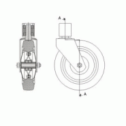 Chariot plateforme à 2 dossiers - capacité 600 kg - roues anti-acide et non marquantes_5