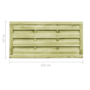 Vidaxl portillons 2 pcs bois de pin imprégné 150x75 cm vert 45320_5