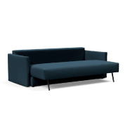 INNOVATION LIVING - Canapé convertible Tripi Argus Navy Blue 150x200 cm à ouverture assistée, avec rangement_5
