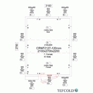 Chambre froide négative 8,97 m3 (2100 x 2700 x 2200 mm) avec monobloc de paroi_5