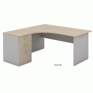 Bureau d'angle compact pied panneau avec caisson hauteur bureau So Vigo_5