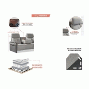 Canapé électrique 3 places avec profondeur allongée de 162 cm