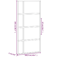 Vidaxl porte coulissante noir 102,5x205 cm verre trempé aluminium 155230_5