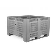 Caisse-palette plastique monobloc étanche - 120x120 cm - Hauteur 76 ou 85 cm - Capacité 795 ou 915 litres - Fond et parois pleins_5