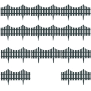Vidaxl bordures de pelouse 17 pcs 10 m vert 41229_5