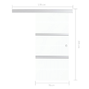 Vidaxl porte coulissante verre esg et aluminium 76x205 cm argenté 288058_5