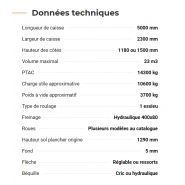 Rollfarm 5023 - Benne agricole monocoque robuste pour exploitations