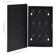 Vidaxl boîte à clés avec panneau magnétique noir 30x20x5,5 cm 322779_5