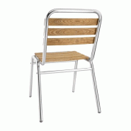 Chaises bistro bois et aluminium empilables - Lot de 4 - Intérieur / Extérieur - GK997 | Bolero_5