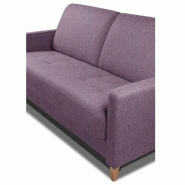 Canapé convertible OGGETTO - Matelas 16 cm - Système express - Sommier à lattes 120 cm - Velours lila - RENATONISI_5