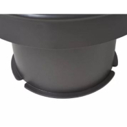 Corbeille publique Cévennes 60 L - pied cylindrique - seau en tôle électrozinguée avec serrure à clé triangle_5