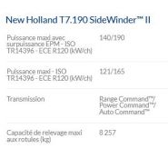 T7.190 Sidewinder II - Tracteur agricole New Holland - Moteur SCR ECOBlue™ Tier 4B - 155 à 225 ch - Confort et technologies avancées_5