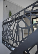 Balustrade design en aluminium découpé