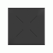 Infinity table de bistrot avec piètement noir + plateau HPL noir 70x70 cm_5