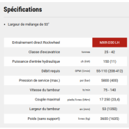 Mélangeur 200hp - Pour pelles de 30 à 50t - MXR D30 LH - MXR D50_5