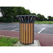 Corbeille publique anti-corrosion - LUCIO - 40L ou 60L avec structure en acier thermolaqué_5