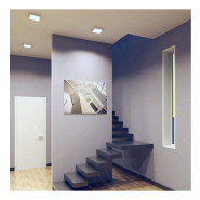 Plafonnier LED carré saillie 18W - IP20 - Réf DOSAIC18W4K - lumière 4000K - dimensions 217x217x35mm_5