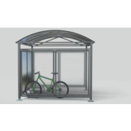 Abri vélos et motos voûte 'L' - profondeur 3 mètres - style classique - acier galvanisé et toiture en polycarbonate anti-UV_5