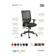 Fauteuil ergonomique TO-SYNC Dauphin - dossier résille haut, soutien lombaire réglable, mécanisme synchrone_5