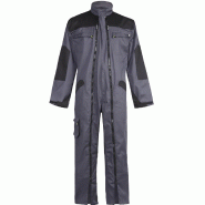 Combinaison de travail - Vert/Noir - Taille 38/40, 76-80 cm - Polycoton déperlant avec double fermeture éclair_5