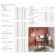 Bureau design fixe et classique pour open space - Gamme PARIS avec piètement métallique triangulaire et plateau mélaminé 25 mm_5