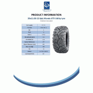 Pneus Quad 25x10-12  25x11-12 6ply Emarked road legal ATV extra large - lot de 4_5