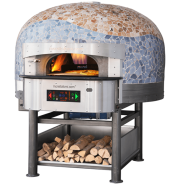 Four rotatif avec tiroir de ramassage cendre pour nettoyage facile